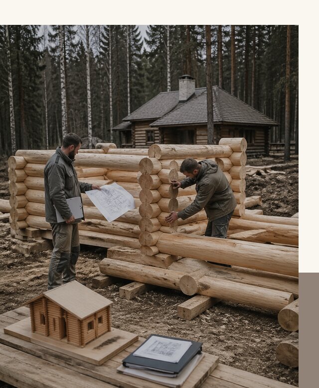 Проектирование и строительство домов из бревна в Азнакаеве